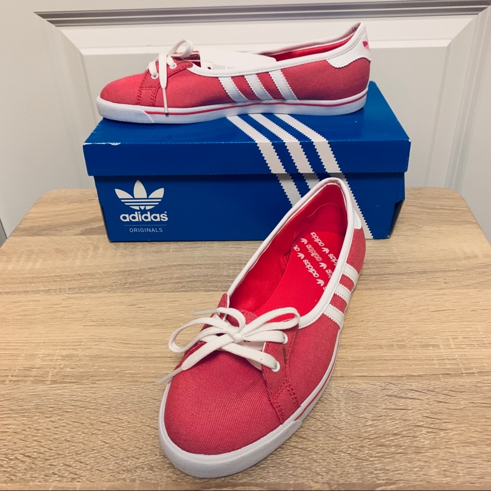 Adidas Court Ballerina Shoes, Sneakers 6.5 Rose New NIB